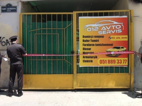 Yasamalda maşın təmiri sexi bağlandı - VİDEO