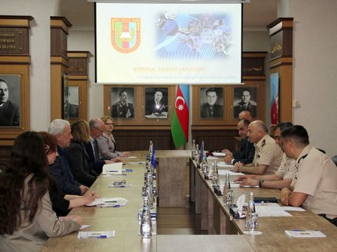 NATO-nun ekspertləri Milli Müdafiə Universitetində - FOTOLAR