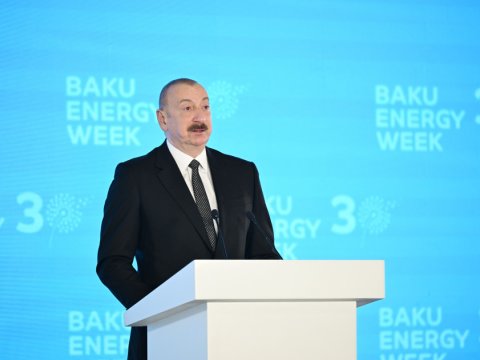 İlham Əliyev&nbsp;Bakı Ekspo Mərkəzində çıxış etdi