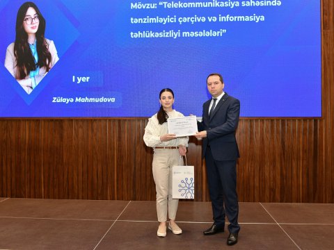 BMU tələbəsi müsabiqədə I yeri tutdu - FOTO