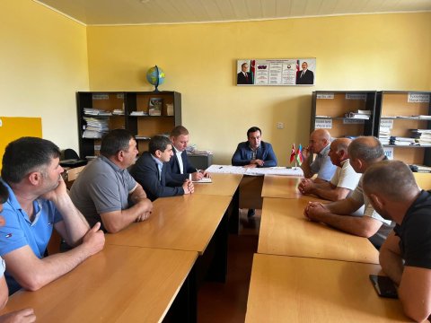 Mahir Süleymanlı Xaçmazda sakinlərlə görüşdü - FOTO