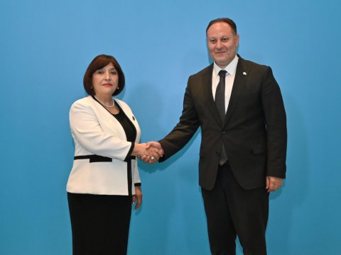 Sahibə Qafarova Şimali Kiprdən olan həmkarı ilə görüşdü