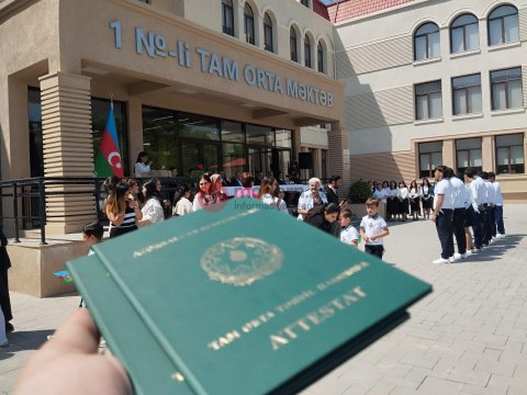 “Son zəng” günü məzunlara attestat VERİLDİ - FOTOLAR