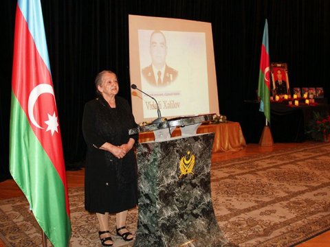 Şəhid polkovnik-leytenant Vidadi Xəlilovun xatirəsi anıldı - VİDEO