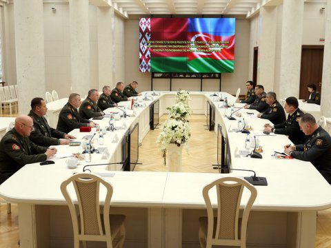 Azərbaycanla Belarus müdafiə nazirləri görüşdü - FOTO