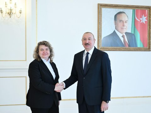 Nataliya Kiselova İlham Əliyevin qəbulunda