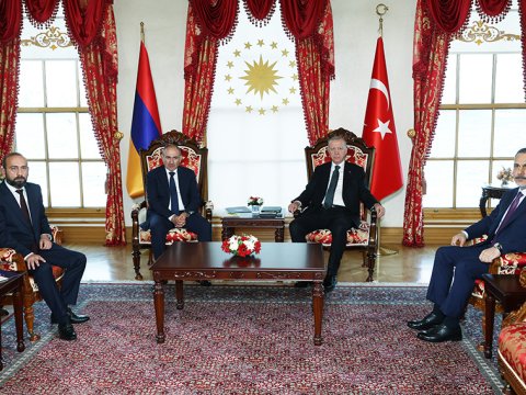 Paşinyan Ərdoğanın qəbulunda -&nbsp;İLK GÖRÜNTÜLƏR