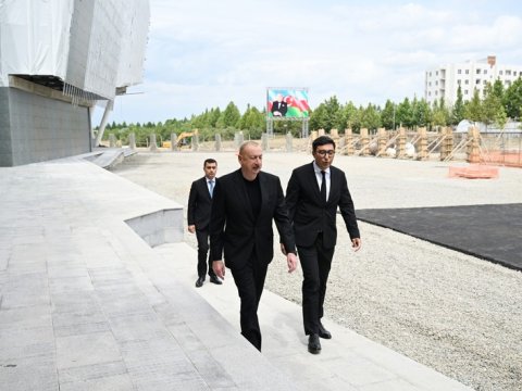 İlham Əliyev Yevlax Olimpiya İdman Kompleksində - FOTO