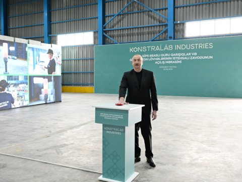 Prezident Goranboyda&nbsp;istehsal müəssisəsinin açılışında