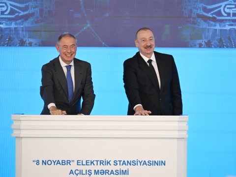Mingəçevirdə Elektrik Stansiyasının açılışı - İlham Əliyev iştirak edib