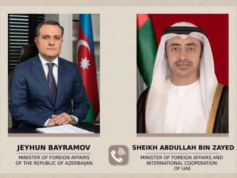 Ceyhun Bayramov&nbsp;BƏƏ-nin xarici işlər nazirinə zəng etdi