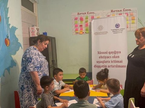 İctimai Birlik xüsusi qayğıya ehtiyacı olan uşaqlarla bağlı layihəni başa vurdu