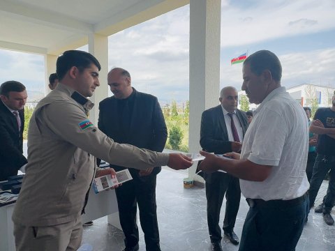 Kəngərliyə köçən ailələrə mənzillərin açarları verildi - FOTO