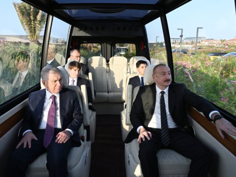 Azərbaycan və Özbəkistan liderləri “Sea Breeze”də - FOTO