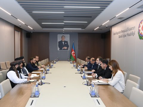 Elnur Məmmədov əfqanıstanlı&nbsp;həmkarı ilə görüşdü