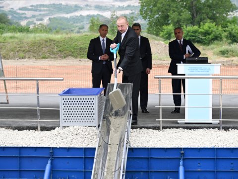 Prezident Xankəndi Dəmir Yolu və Avtovağzal Kompleksinin təməlini qoydu