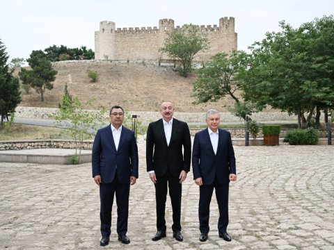 3 ölkənin lideri Şahbulaq qalasında - FOTO