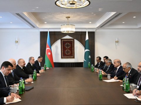 Prezident Xankəndidə Şahbaz Şəriflə GÖRÜŞDÜ