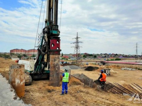 Sumqayıt-Saray yolu genişləndirilir - VİDEO