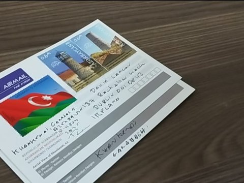 Səyyahlar Xankəndidən Avropa və Kanadaya məktublar göndərdilər - FOTO 