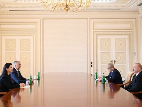 İlham Əliyev gürcüstanlı naziri qəbul edib