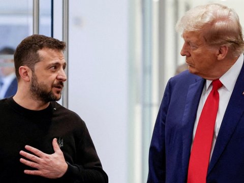 Zelenski Trampla danışıqlar apardı