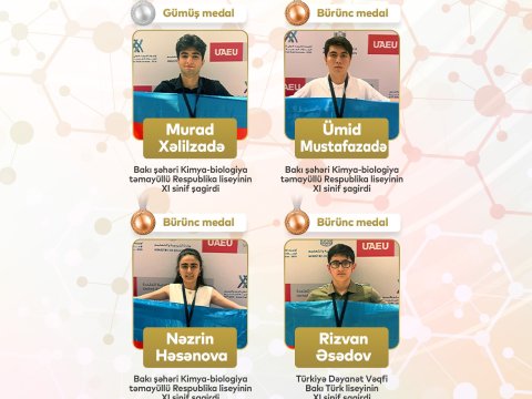 Azərbaycanlı şagirdlərin Beynəlxalq Kimya Olimpiadasındakı uğuru