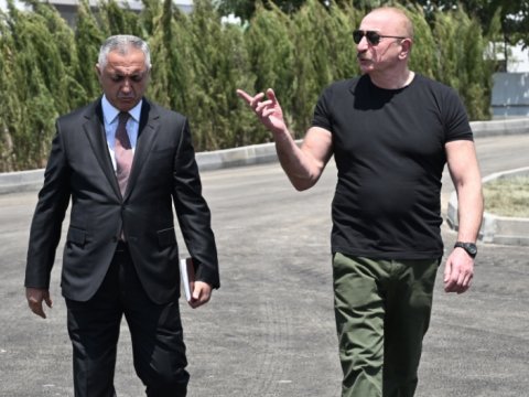 Prezident Xocalının Təzəbinə kəndində - FOTOLAR