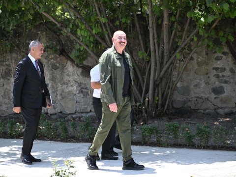 Prezident Xocalıdan görüntülər PAYLAŞDI