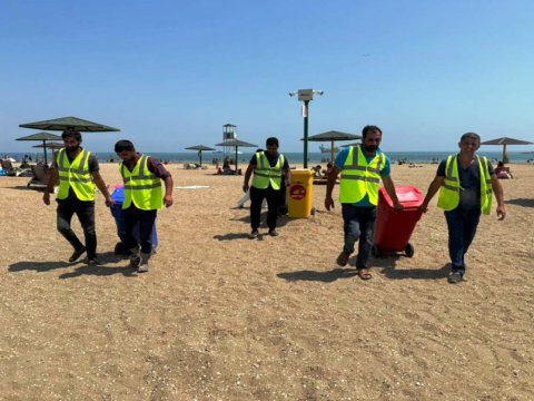 Çimərliklərdə gücləndirilmiş iş rejimi - FOTOLAR