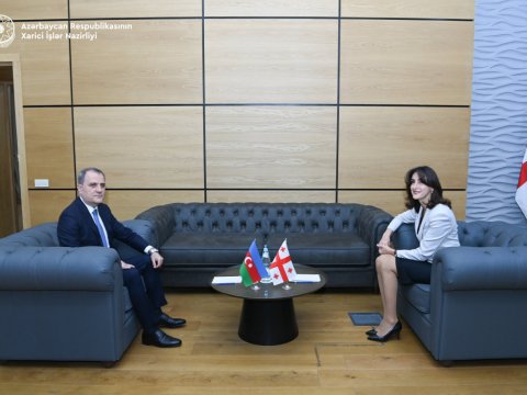 Ceyhun Bayramov gürcüstanlı həmkarı ilə görüşüb