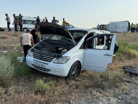 Bakı–Qazax yolunda ağır qəza - 10 nəfər yaralandı