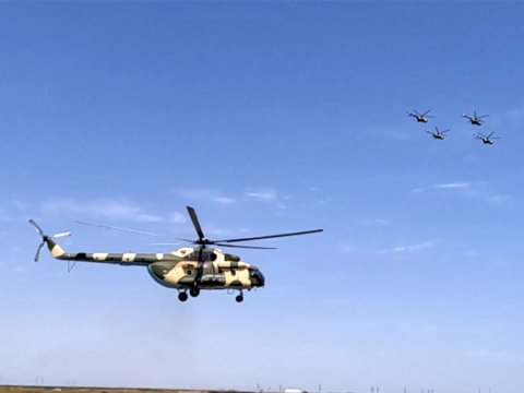 Helikopterimiz havaya qalxdı - Təlimdən GÖRÜNTÜLƏR