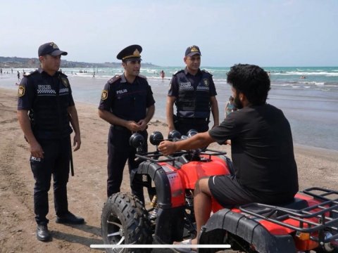 Polis çimərliklərdə&nbsp;tədbirləri davam etdirir