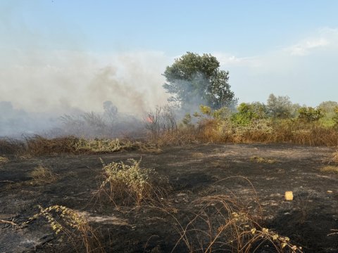 Nabran-Xudat yolunda yanğın - Hərəkət çətinləşdi