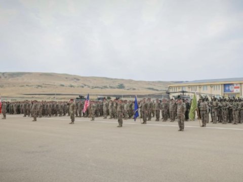 Hərbçilərimiz Gürcüstanda təlimlərdə iştirak edirlər