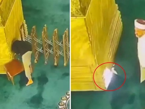 Ayasofya Məscidini yandırmaq istədi - GÖRÜNTÜLƏR