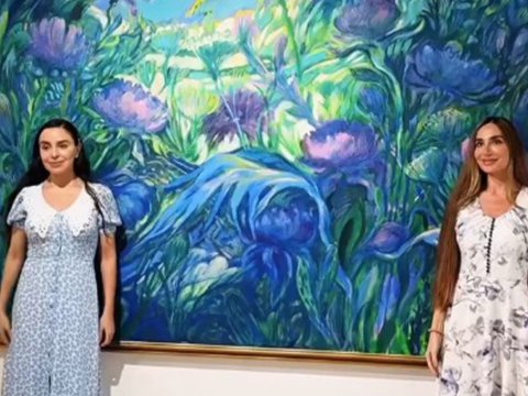 Leyla və Arzu Əliyevalar Müasir İncəsənət Muzeyində - VİDEO