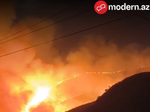 Suqovuşanda güclü yanğın - Hadisə yerindən GÖRÜNTÜLƏR