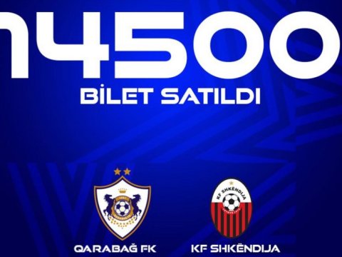 "Qarabağ"ın cavab oyununa 14500 bilet satılıb