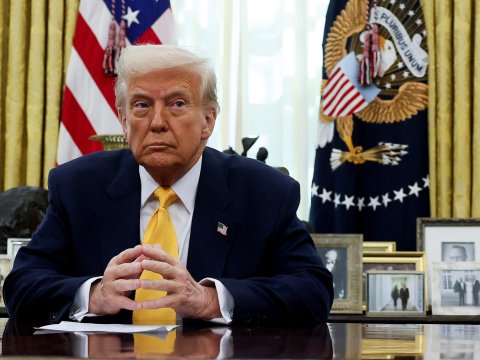 Tramp yenidən İlham Əliyevin çıxışını PAYLAŞDI