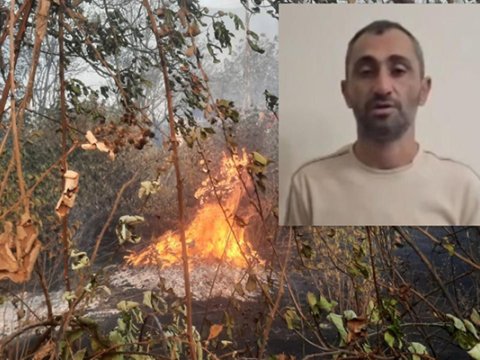 Xocavənddə doğmalarının məzarını ziyarət edən şəxs yanğına səbəb oldu