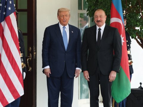 Trampla İlham Əliyev arasında görüş BAŞLADI - VİDEO