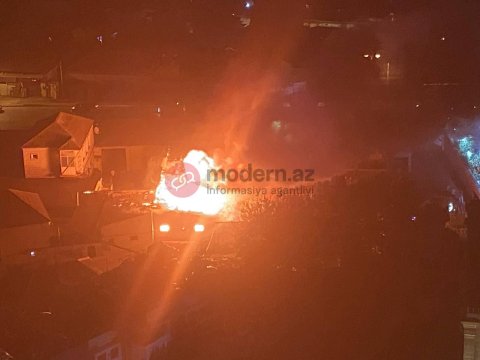 Bakıdakı yanğınla bağlı rəsmi AÇIQLAMA - GÖRÜNTÜLƏR