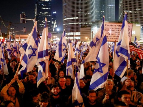 Minlərlə israilli Qəzzaya nəzarətə qarşı AKSİYADA