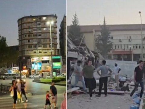 Türkiyədəki zəlzələdən GÖRÜNTÜLƏR