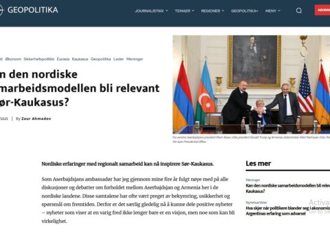 Azərbaycan səfiri&nbsp;Vaşinqton sazişindən danışdı