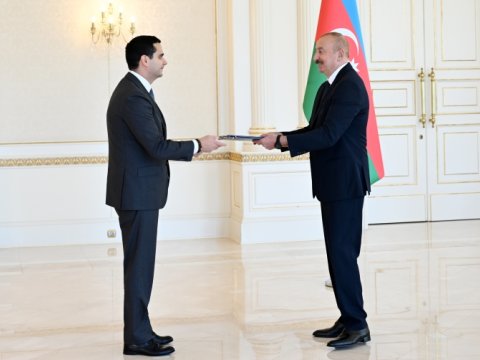 Slovakiyanın azərbaycanlı səfiri İlham Əliyevin qəbulunda