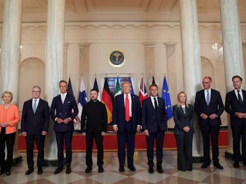 Tramp-Zelenski-Avropa liderləri bir arada - Kim nə dedi...