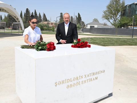 Gәncә Memorial Kompleksində görülən işlərlə tanışlıq - FOTOLAR